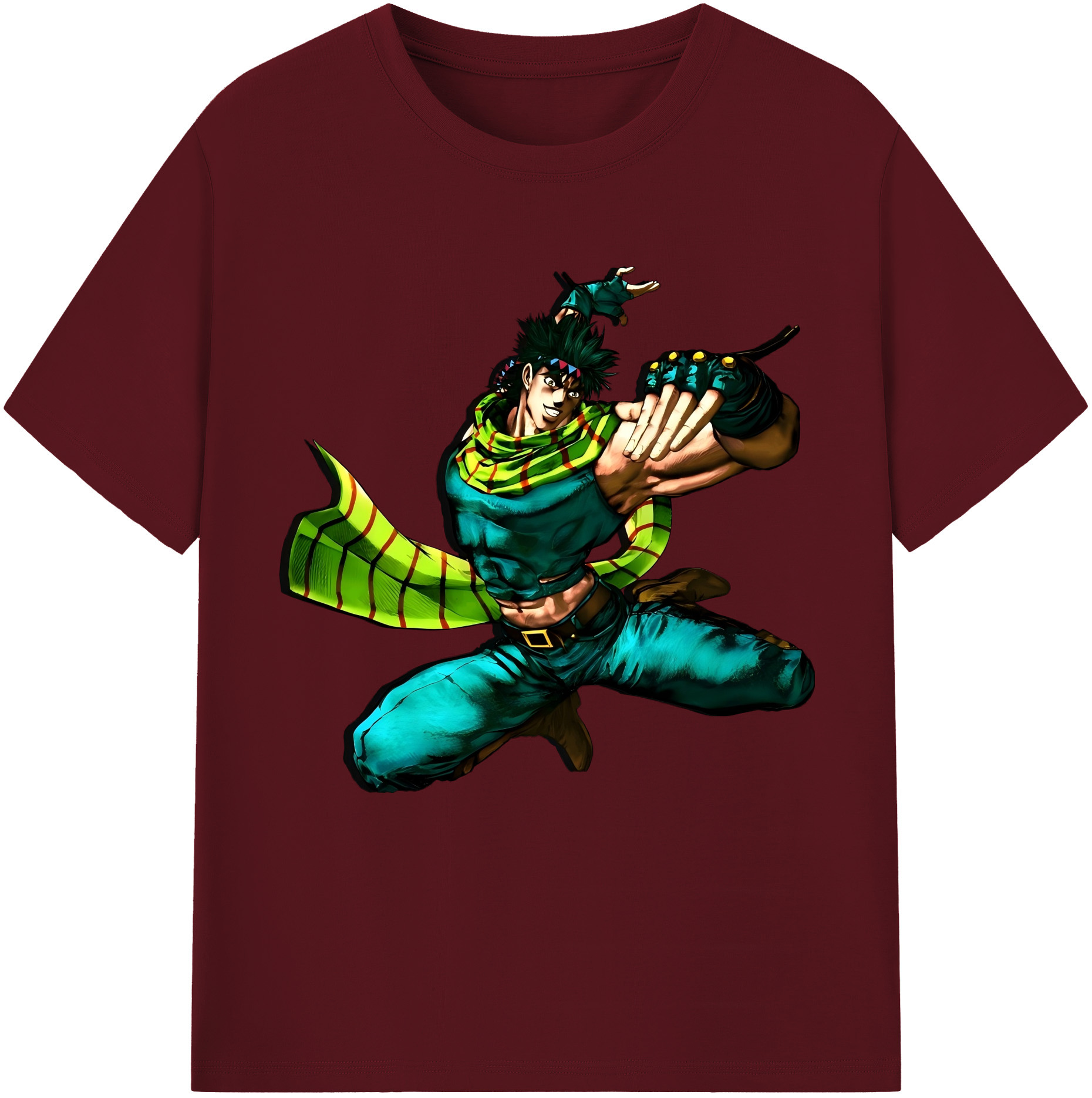 （画像用） ジョジョの奇妙な冒険 ジョセフ?ジョースター JoJo's Bizarre Adventure Joseph Joestar 綿100％半袖Tシャツ（フロントプリント）